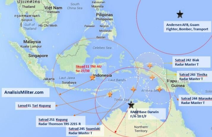 Pertahanan Udara Timur Indonesia yang belum terkawal Pesawat Tempur TNI AU