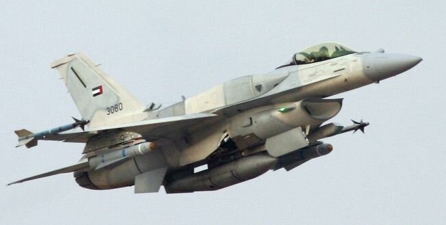 Pesawat tempur F-16 E/F Block 60 milik Uni Emirat Arab